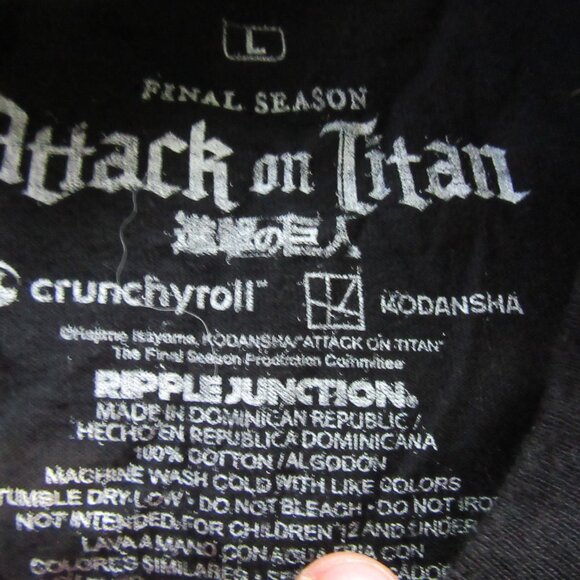 Mens Attack on Titan Final Season T Shirt Sz L - Picture 4 of 4